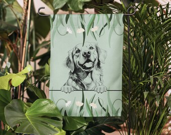 Outdoor garden flag with Golden Retriever design decorative yard flag for dog lovers pet owner gift idea for home garden and patio