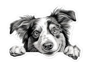 Aussie peeking Bubble-free stickers