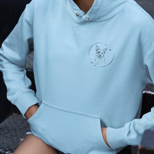 Australian Cattle Dog apparel Heeler sweatshirt Dog dad gift Cattle dog lover gift Minimalist dog art hoodie Teal dog hoodie