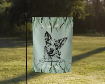 Garden flag for Australian Cattle Dog lover gift for Heeler lover dog mom gift for gardener dog lover Heeler dad Cattle dog lover gift