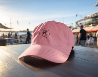 Gorra de béisbol con diseño de perro carlino bordado para amantes de las mascotas, salidas casuales, paseos con perros, uso diario, senderismo y ropa urbana elegante, idea de regalo unisex