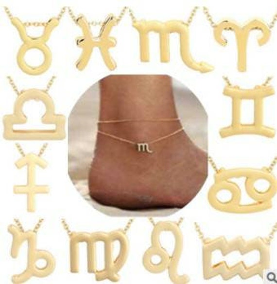 Versitile Zodiac Sign Pisces Gold Necklace/Anklet - image 3