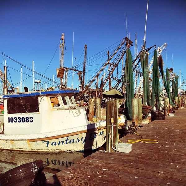 Fishing boat Corpus Christi Texas marina ocean ship Gulf of Mexico industry - Fine art photograph print wall hanging gift Valentine's Day