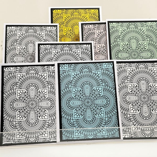 Handmade Notecard Boxed Set of 8, Sentimental Mosaic