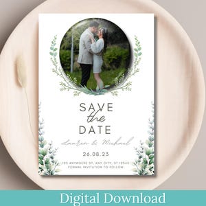 Aangepaste Save The Date-aankondiging, Save The Date-kaart, huwelijksaankondiging, aangepaste fotoverloving, gepersonaliseerde verlovingsaankondiging