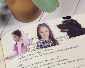 Personalized Photo Bookmark, Custom Bookmark Photo, Magnetic Bookmark, Custom Bookmark, Photo Bookmark, Pet Accessories, Book Gift