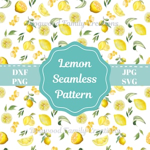 Modèle sans couture citron, citron motif été SVG, motif numérique citron, papier numérique citron, motif numérique fruits, téléchargement numérique citron