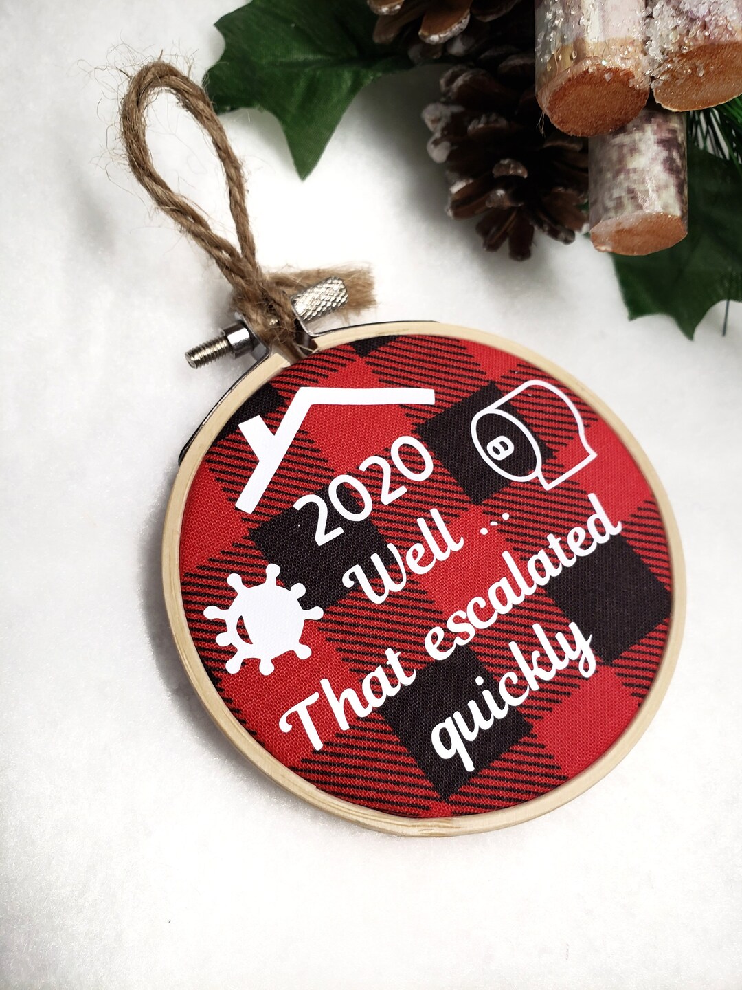 2020 Christmas Ornament 2020 Quarantine Ornament Pandemic Etsy