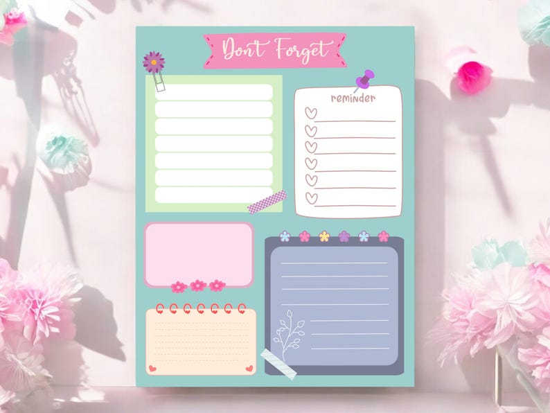 To Do List Printable Download, Task Planner Template, Notes Printable