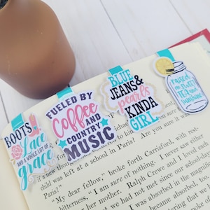 Magnetic Bookmark Sets, Southern Girl Bookmark, Country Girl Bookmark, Country Quotes Bookmark, Page Marker, Journal Bookmark, Book Gift