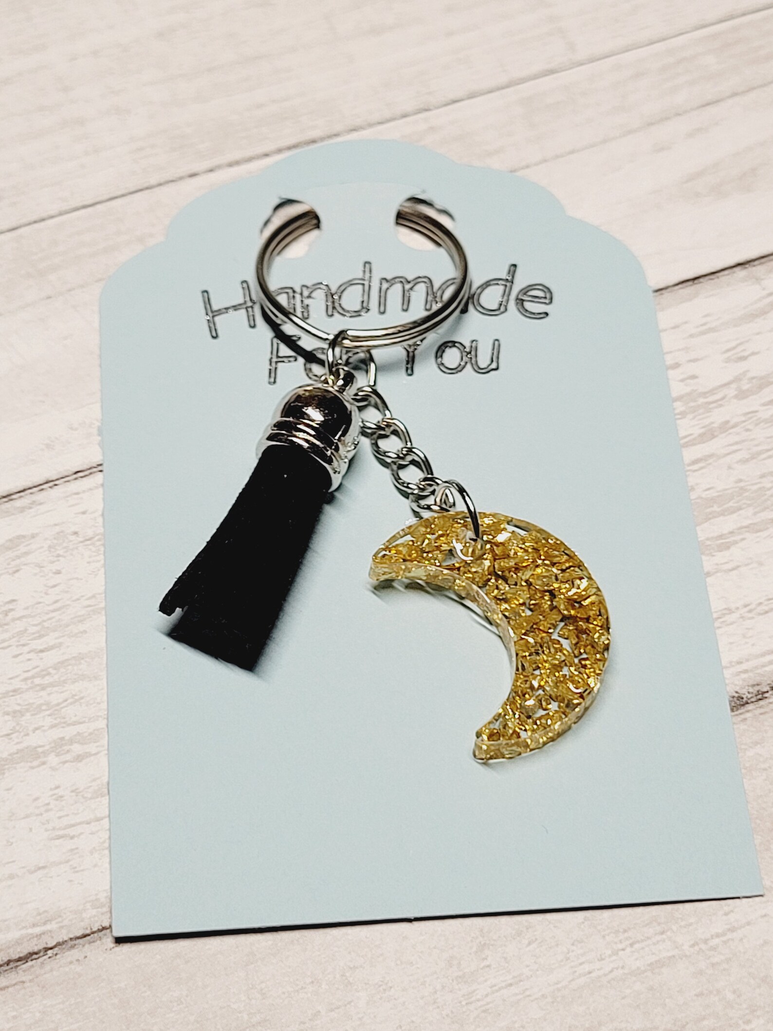 Moon Resin Keychain Dainty Moon keychain Mini Moon keychain | Etsy