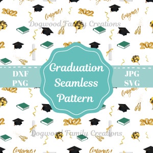 2022 Graduation Digital Paper, Graduation Seamless Pattern, Graduation Digital Pattern, Graduation Pattern SVG, Graduation Scrapbook Paper