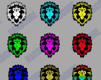 World of Warcraft Alliance Twitch Streaming Sub Badges