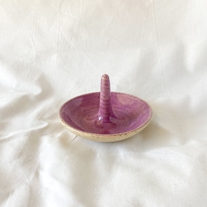 Purple Speckled Ring Holder