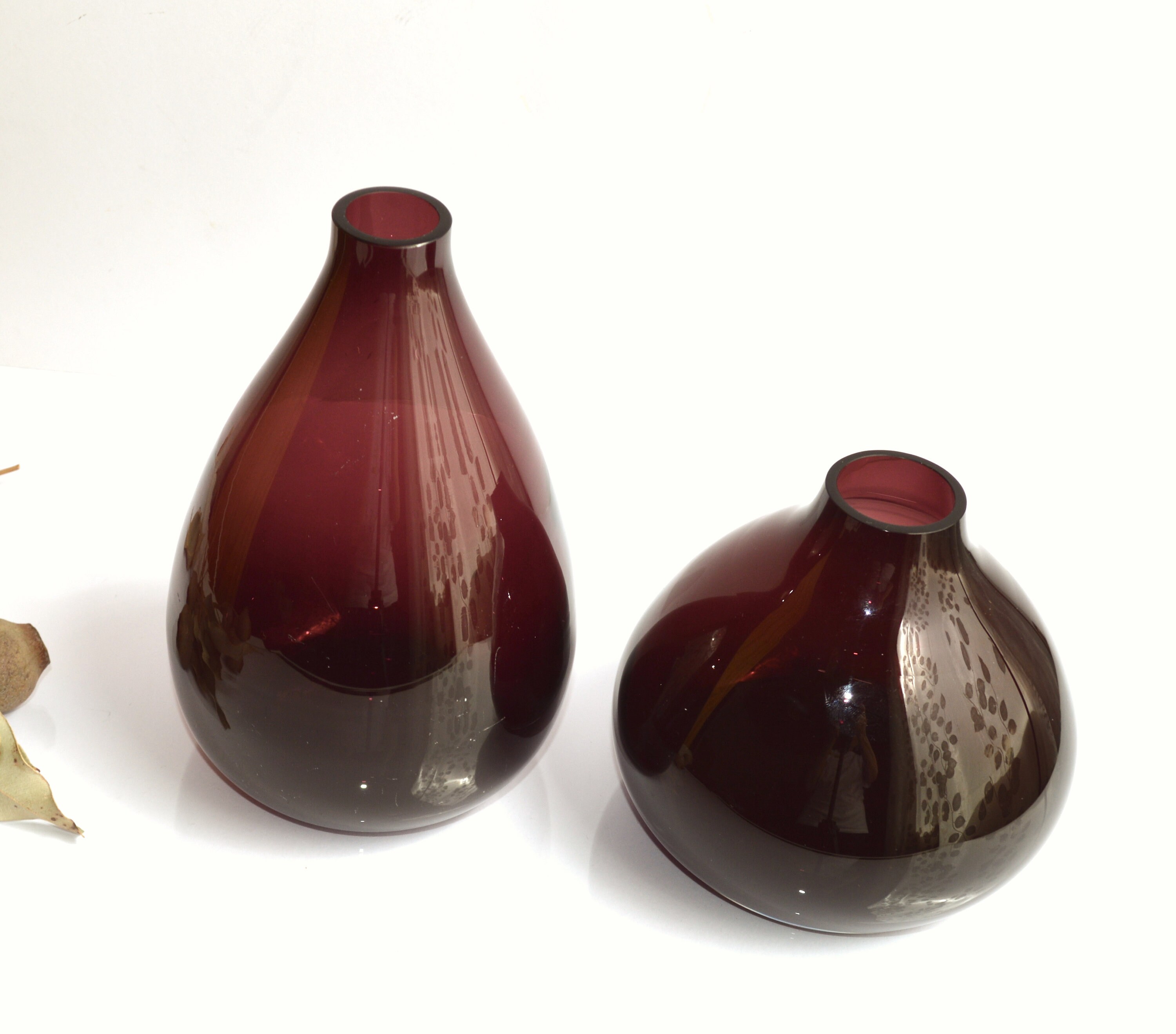 2 Signed Purple Modernist Vases by Villeroy and Boch Etsy