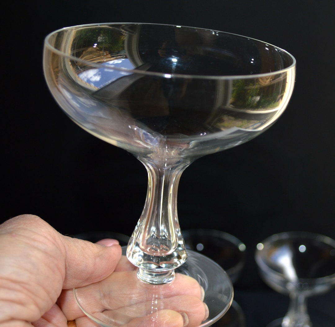 2 Hollow Stem Crystal Coupes. Vintage 1920's Champage Etsy