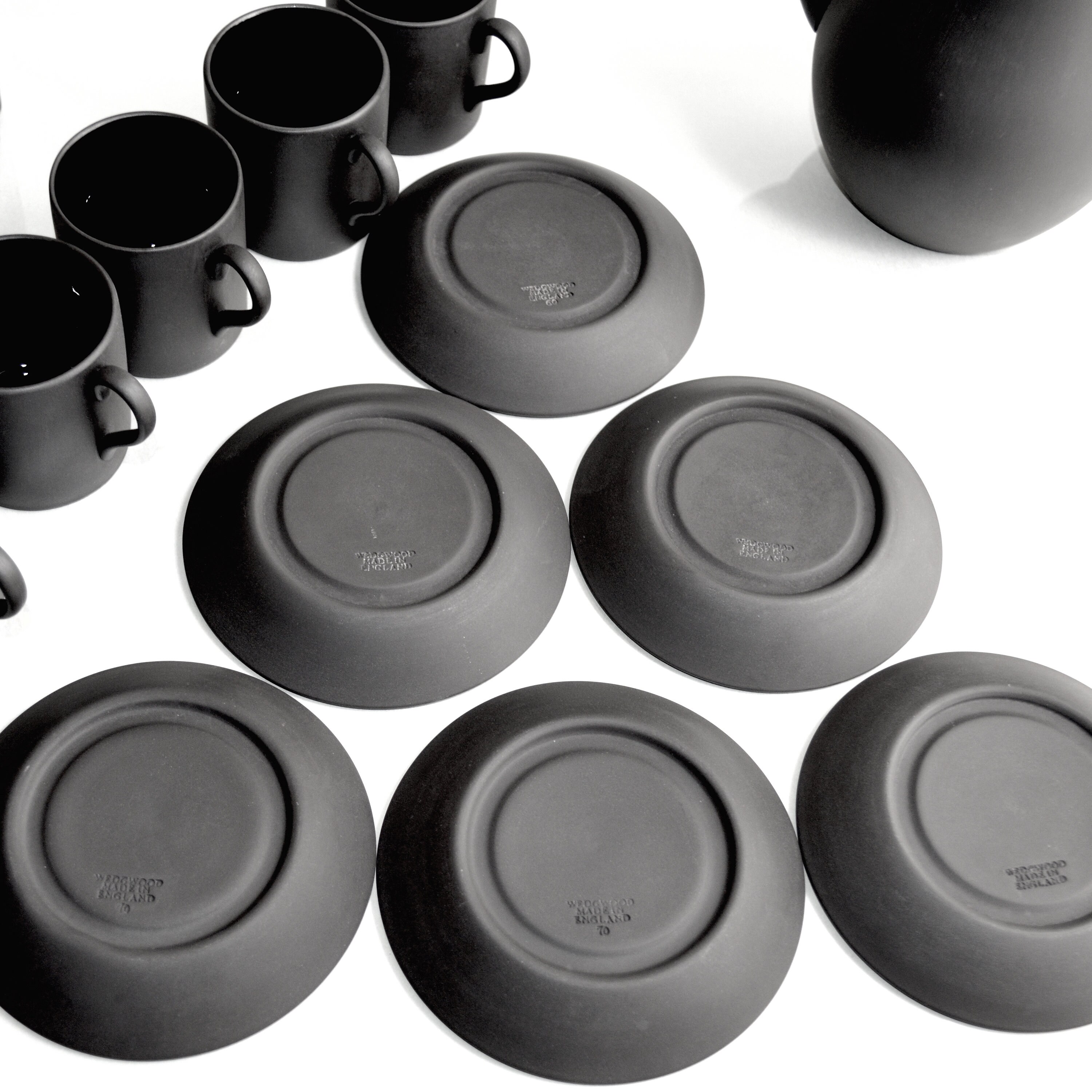 Rare Wedgwood BLACK BASALT Demitasse / Mocha / Espresso Set Etsy