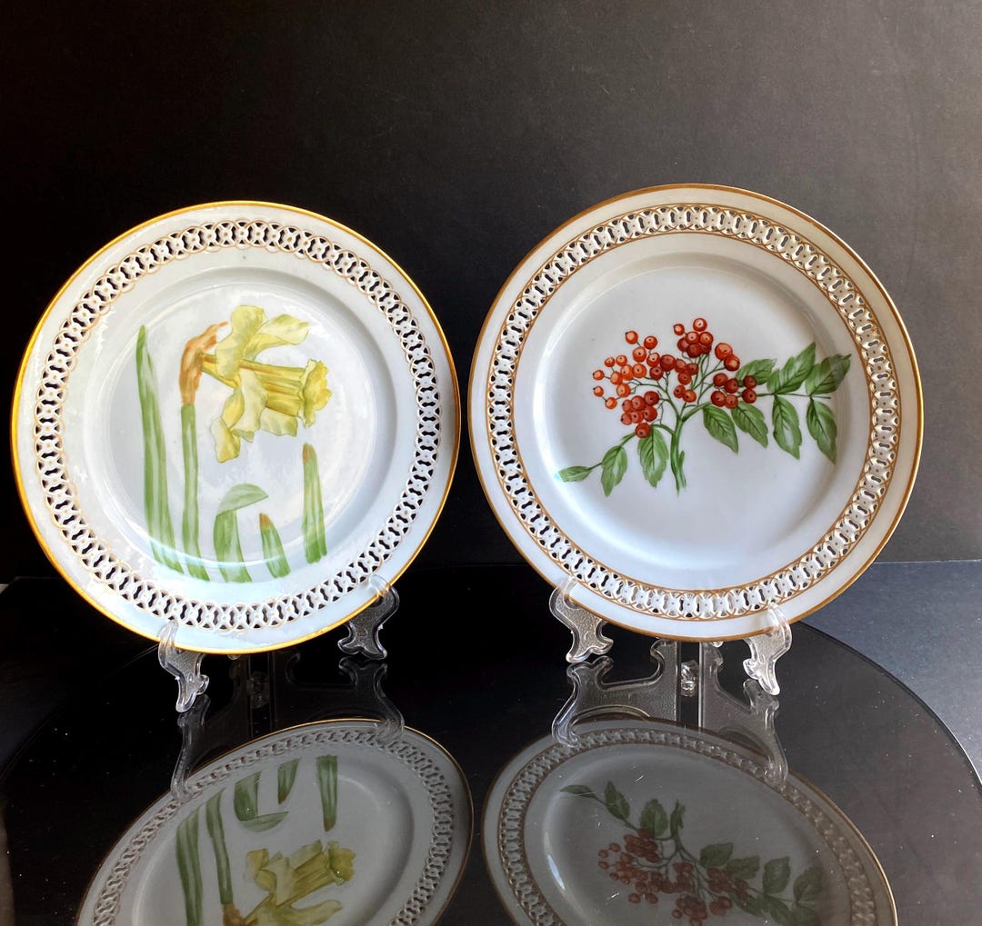 2 Antique Bing & Grondahl Porcelain Plates, Denmark – Hand-painted ...