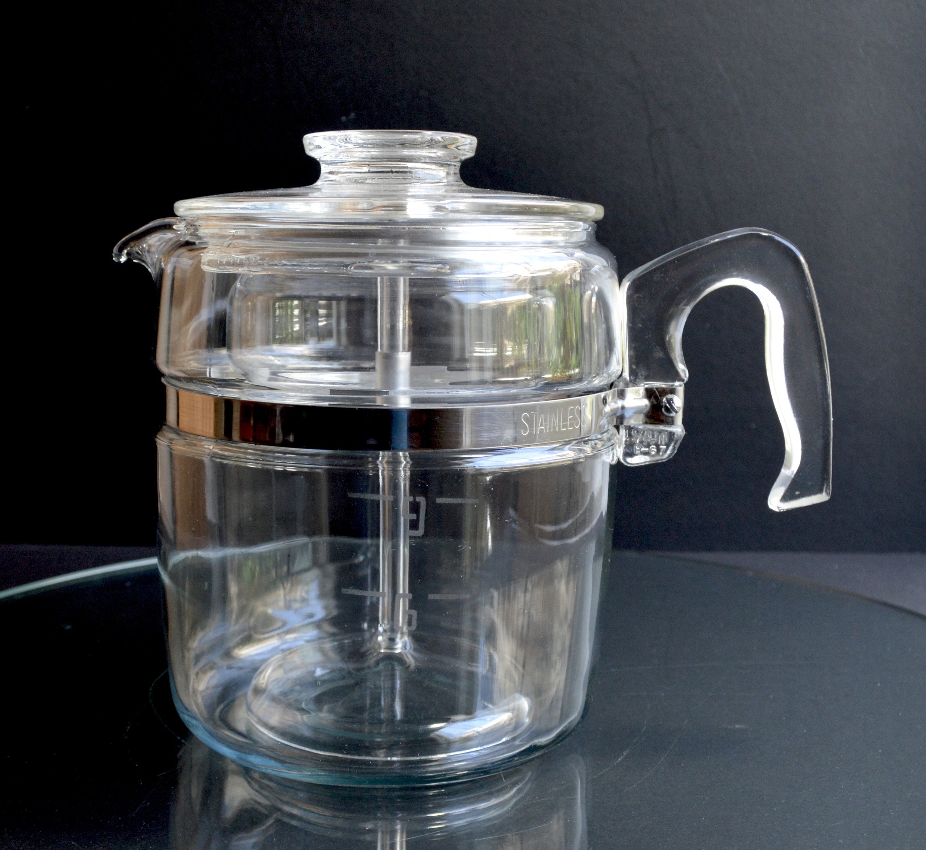 Vintage Pyrex Silex Double Bubble Percolator Coffee Pot Maker Made In USA  Glass