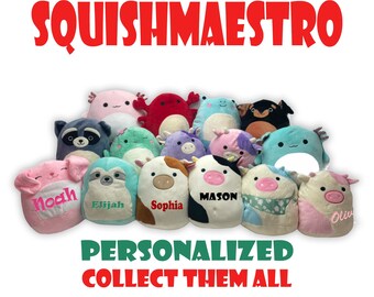 Squishmaestro  8 inch, Personalized Stuffed Animal, Custom Plush, New 2021, Choose your own name, Collect them, Custom Made to order