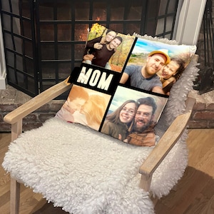 Custom Photo Collage Decorative Throw Pillow Personalized throw pillow Create your own pillow SEE Bulk Order Flash Sale Mother's Day image 6