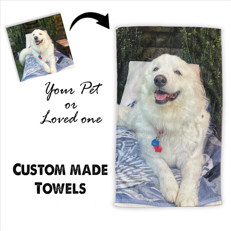 Personalize a Towel with any photo or Collage. SEE Bulk Order Flash Sale image 1