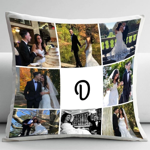 SEE Bulk Order Flash Sale - Custom Photo Collage Decorative Throw Pillow | Personalized throw pillow | "I Love you to the moon and back"