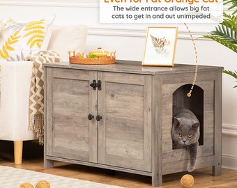 double litter box enclosure