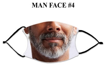 MEN'S Face Mask with 2 Filters optional. Nose Wire included.  Adult Face Mask - Designed and finished in USA