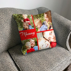 Custom Photo Collage Decorative Throw Pillow Personalized throw pillow Create your own pillow SEE Bulk Order Flash Sale Mother's Day image 5