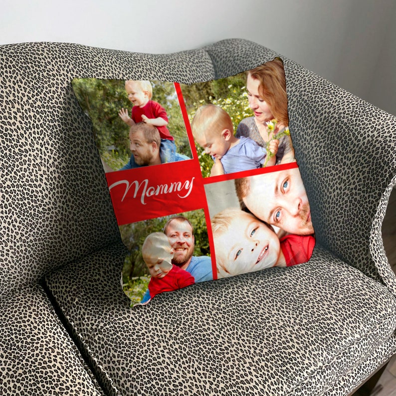 Custom Photo Collage Decorative Throw Pillow Personalized Etsy