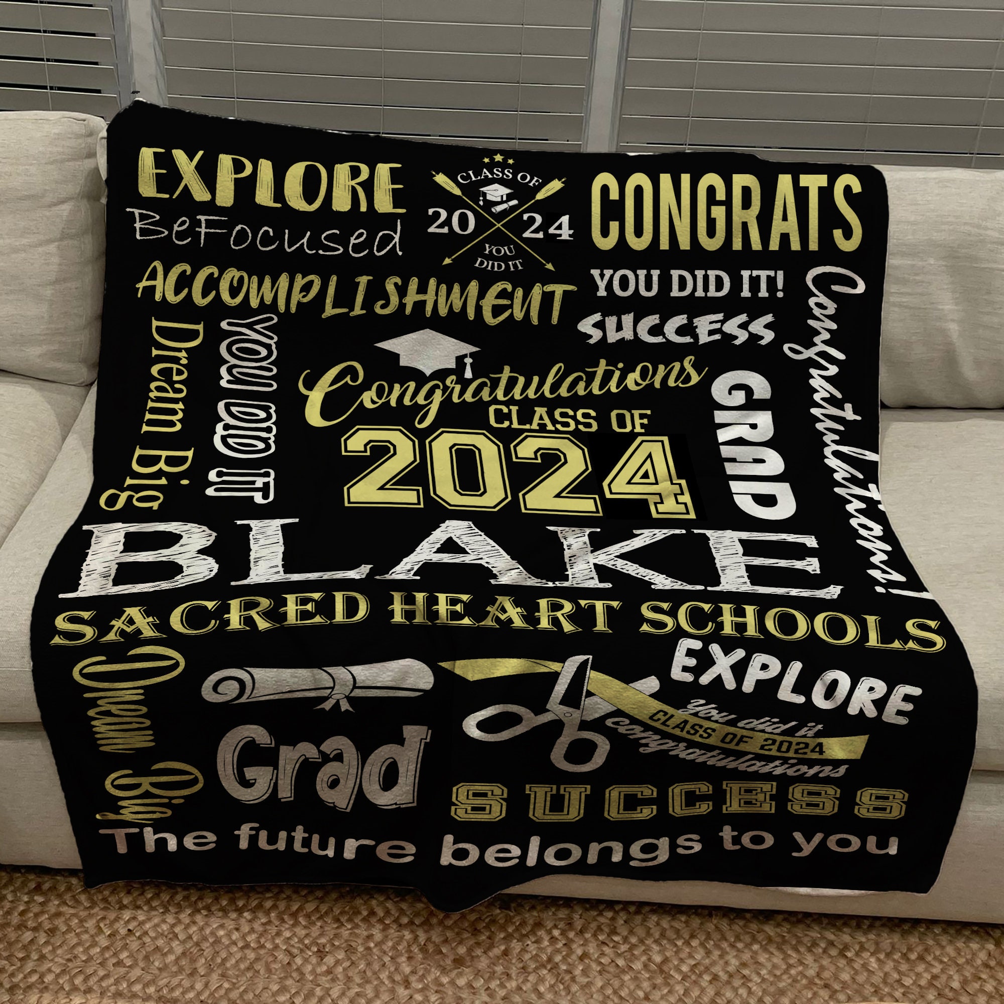 Graduation photo online blanket