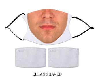 MEN'S Face Mask with 2 Filters Included. Nose Wire included.  Adult & Child Face Mask - Designed and finished in USA