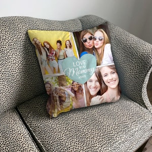 Custom Photo Collage Decorative Throw Pillow Personalized throw pillow Create your own pillow SEE Bulk Order Flash Sale Mother's Day image 7