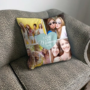 Custom Photo Collage Decorative Throw Pillow Personalized throw pillow Create your own pillow SEE Bulk Order Flash Sale Mother's Day image 7