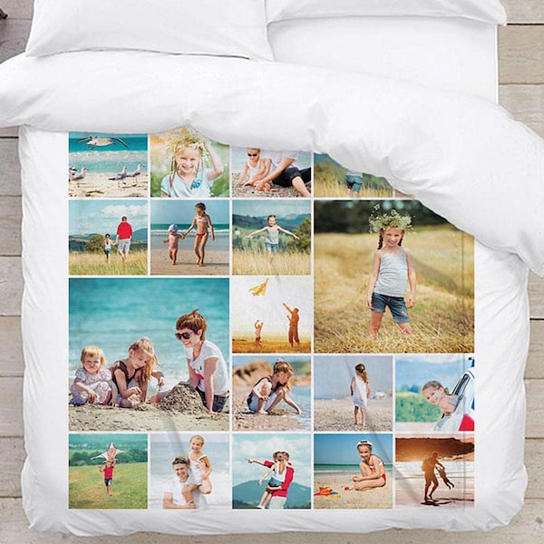 BULK Ordering Available - Create your own Collage Photo blanket.  Use as many photos you would like to make it your own.