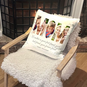Custom Photo Collage Decorative Throw Pillow Personalized throw pillow Create your own pillow SEE Bulk Order Flash Sale Mother's Day image 2