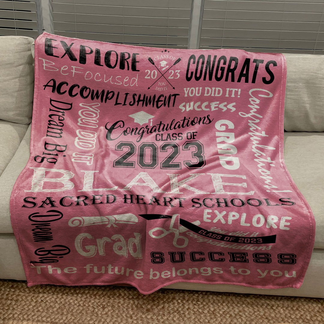 BULK Ordering Available 2023 Graduation Blanket, Senior Blanket