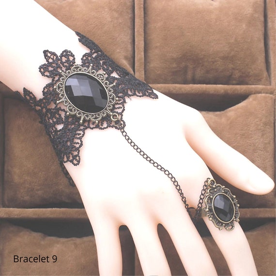 Elegant, Beautiful Black Lace Chokers, Bracelet, … - image 2