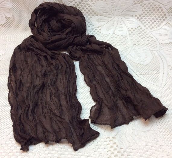 Elegant, Beautiful Cotton Gauze Crinkle Scarf , B… - image 6