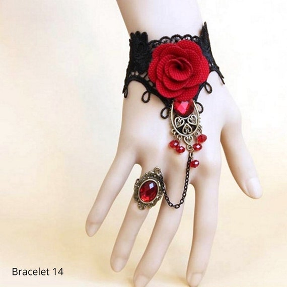 Elegant, Beautiful Black Lace Chokers, Bracelet, … - image 6