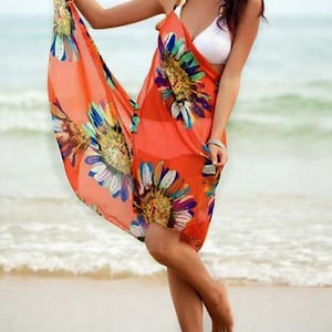 Sarong Cover Up Scarf  Cute beach outfits, Cover up, Bikinis