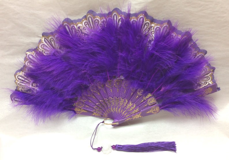 Elegant Beautiful Feather Design Hand Fan Wedding Bride Etsy