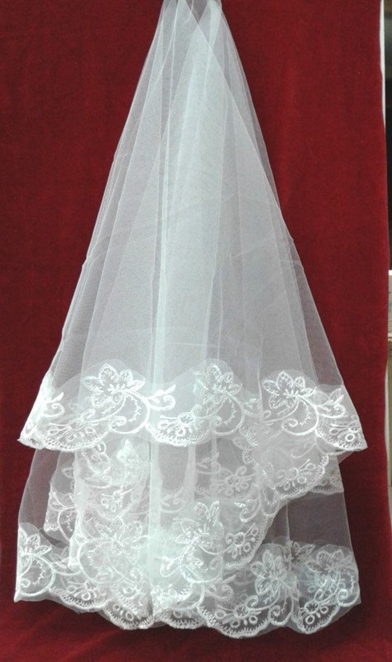 Elegant, Beautiful Tulle Veil, 1 Layer Bridal Veil
