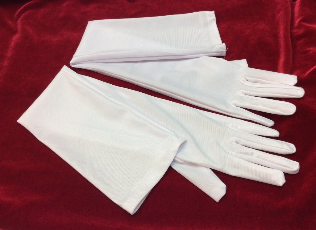 Elegant, Beautiful Long Gloves in Stretch Polyester, All