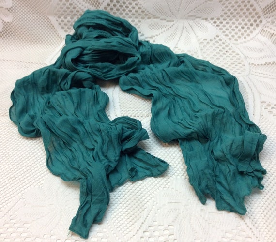 Elegant, Beautiful Cotton Gauze Crinkle Scarf , B… - image 8