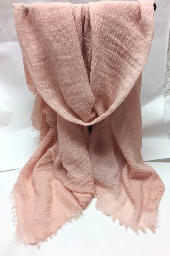 Elegant, Beautiful Cotton Gauze Crinkle Scarf , Be