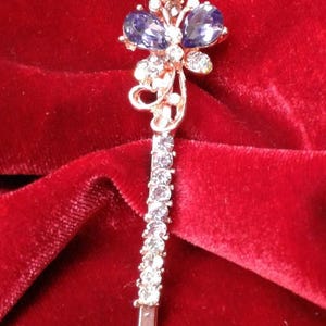 Elegant, Beautiful Butterfly Hair Pin, Hair Clip, Accessory for Bride, Brides Maids, Wedding, Mother, 6 Colors, Multi Rhinestone  (HPC 1-6)