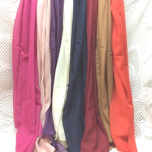 Elegant, Beautiful Chiffon Scarf , Beautiful Colors, Neck Scarf, Head Scarf, Accessory Scarf, 8 Solid Colors, You Choose (SCS Group 4)