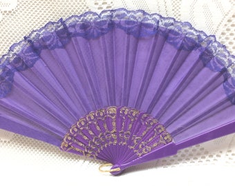Lace Edge Hand Fan, Elegant Wedding Bridal Fan.  Check listing for additional colors, styles and designs.